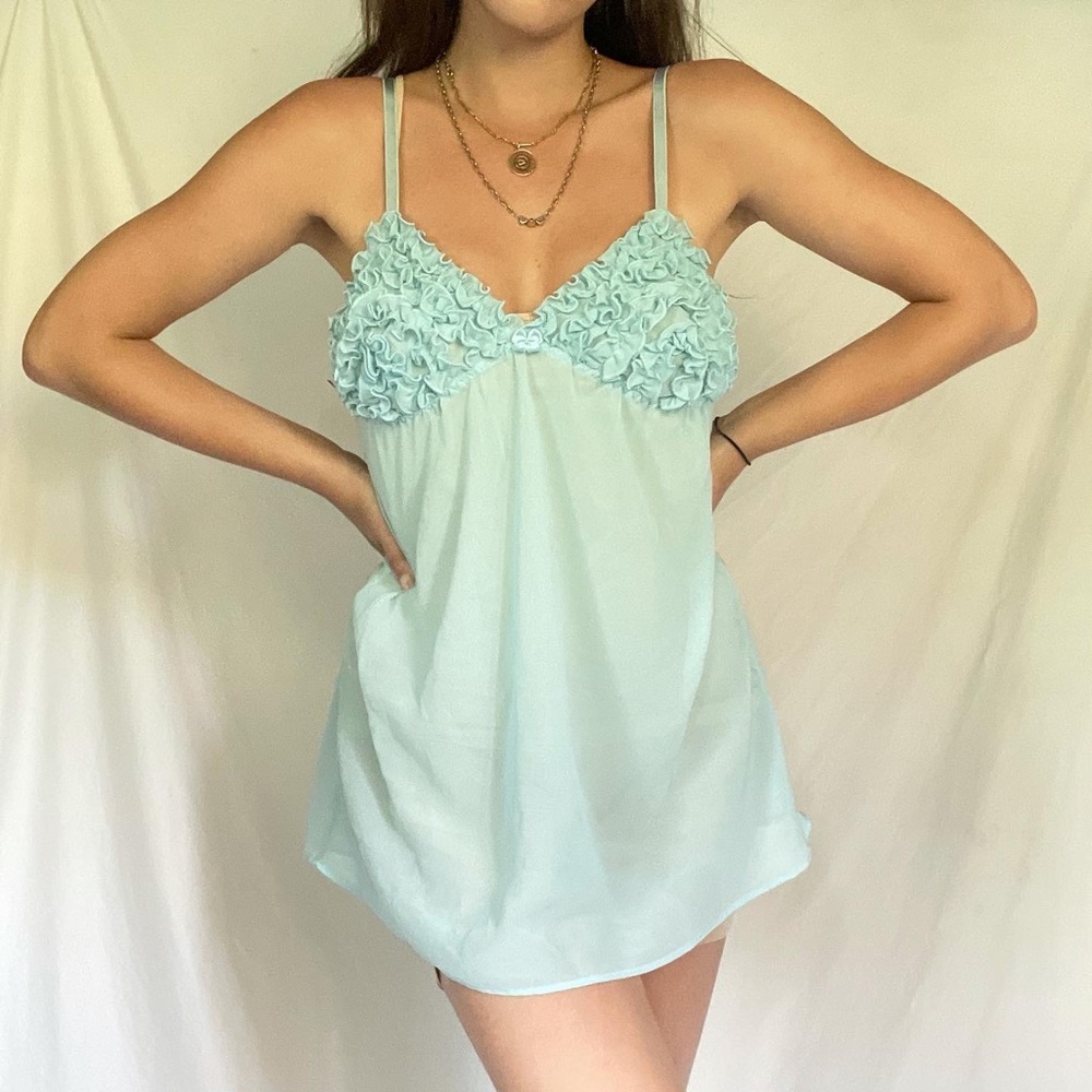 Cinema Etoile Blue Ruffled Babydoll